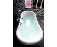 POLYSAN CHARLESTON volně stojící vana 188x83x69cm, nohy bílé, černá/bílá (9)