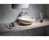 SAPHO ATTILA keramické umyvadlo, průměr 43cm, slonová kost (4)