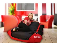 Sedací pytel 189x140 duo scarlet rose - black (1)