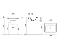 GSI CLASSIC keramické umyvadlo 60x46cm, 3 otvory, bílá ExtraGlaze (7)