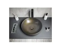 SAPHO PRIORI keramické umyvadlo na desku, Ø 41,5 cm, bronz (1)