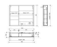 SAPHO ALIX galerka s LED osvětlením 86x70x17,5cm, bílá (2)