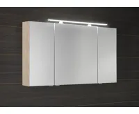 SAPHO MIRRÓ galerka s LED osvětlením, 3x dvířka, 120x70x16cm, jilm bardini (5)