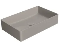 GSI KUBE X keramické umyvadlo na desku, 60x37cm, tortora mat GSI KUBE X keramické umyvadlo na desku, 60x37cm, tortora mat