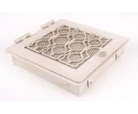 HS Flamingo Krbová mřížka STYLOVÁ 21x21 cm, bílá - antik