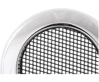 HS Flamingo Krbová mřížka KULATÁ 100 mm chrom (1)