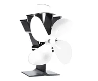 HS Flamingo Ventilátor na kamna FLAMINGO čtyřlopatkový, stříbrný