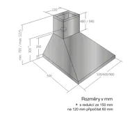 CATA Odsavač par EMPIRE VIP KD 517060 + DÁLKOVÉ OVLÁDÁNÍ (1)