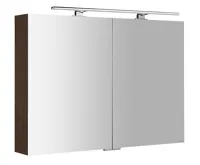 SAPHO MIRRÓ galerka s LED osvětlením, 100x70x16cm, borovice rustik