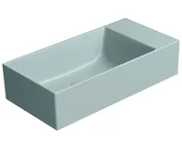 GSI KUBE X keramické umývátko 50x25cm, bez otvoru, pravé/levé, ghiaccio mat