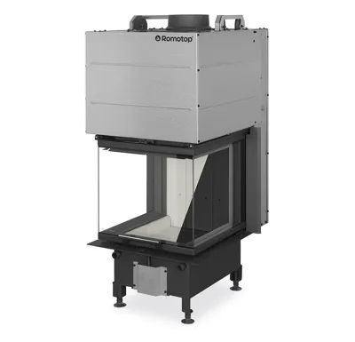 ROMOTOP Krbová vložka  HEAT U 3G L 50.52.50.24, třístranné s výsuvnými dvířky, šedý Igniton