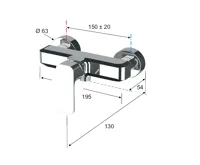 SAPHO SPY nástěnná sprchová baterie, chrom (2)