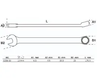 BGS Klíč očkoplochý 10 mm ,extra dlouhý, leštěný (1)