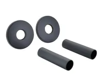 SAPHO Set krycích rozet kulatých, černá mat