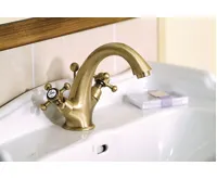 SAPHO ANTEA stojánková umyvadlová baterie s výpustí, bronz (5)