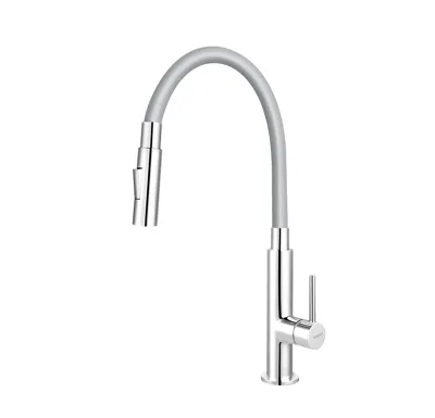 NOVASERVIS Dřezová stojánková baterie s šedým ramenem a sprškou - 70730,0S