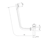 POLYSAN Vanová souprava, bovden, délka 775mm, zátka 72mm, zlato (4)