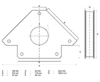 BGS Magnet pomocný pro sváření úhlů 190 x 120 mm (2)