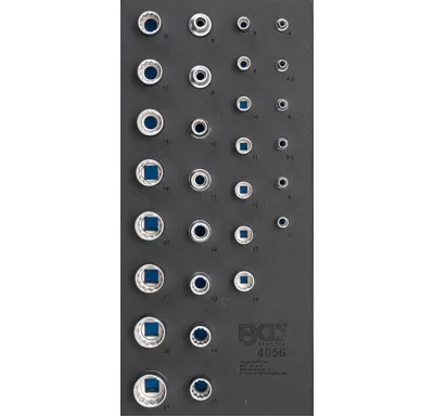 BGS Modul - hlavice nástrčné 1/4"+1/2", 29 dílů