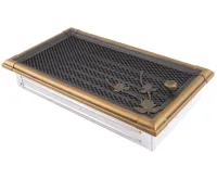 HS Flamingo Krbová mřížka 16x32 cm, RETRO zlatá patina s žaluzií