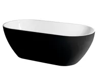 POLYSAN REDUTA volně stojící vana litý mramor 171x81x46cm, černá/bílá
