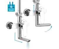 Sprchový set: baterie se sprch. soupravou, hadicí, ruční a talířovou kulatou sprchou (8)