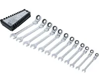 BGS Sada ráčnových očkoplochých klíčů | kloubové | 8 - 19 mm | 12dílná