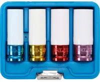 BGS Ochranná nárazová sada 12,5 mm (1/2 ") Pohon, 17/19/21/22 mm, 4 kusy BGS Ochranná nárazová sada 12,5 mm (1/2 ") Pohon, 17/19/21/22 mm, 4 kusy