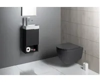 SAPHO PICCOLINO umývátko 30,8x17cm, litý mramor, baterie vlevo, bílá (3)