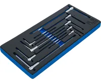 BGS Vložka do dílenského vozíku 1/3: sada šroubováků s kluznou rukojetí tvaru T,  T-profil (pr (1)