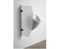 SAPHO Dělící stěna mezi urinály 40x80 cm, mléčné sklo (4)