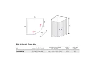 LIMA Sprchový kout, čtvrtkruh, 90 cm, bílý ALU, sklo Point (6)