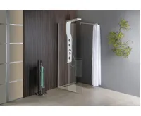 AQUALINE WALK-IN zástěna jednodílná k instalaci na zeď, 900x1900 mm, sklo čiré (5)