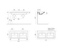 GSI NORM keramické dvojumyvadlo 125x50cm, bílá ExtraGlaze (6)