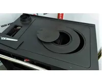 PLAMEN PLAMEN Sporák na tuhá paliva s teplovodním výměníkem TERMO GLAS - L hnědý (6)