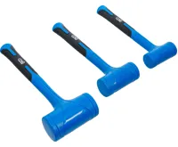 BGS Sada paliček s nylonovou hlavou, bez zpětného rázu, O 47 / 55 / 65 mm, 450 / 765 / 1275 g, (1)