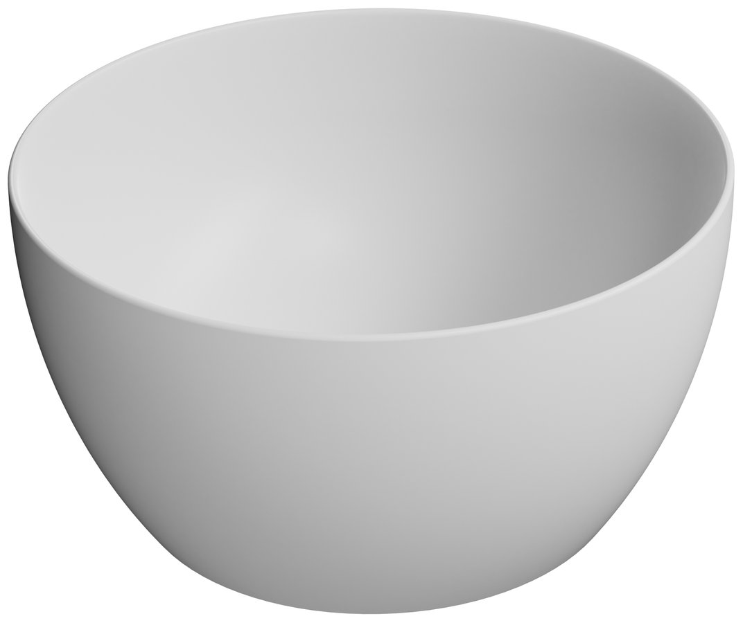 Gsi pura keramické umyvadlo na desku vysoké, průměr 42cm, bílá mat