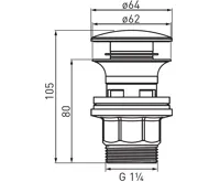 FERRO Pileta k sifonu umyvadlovému 5/4" Clic - Clac velká (1)