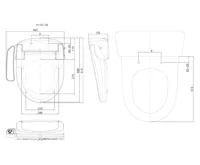 SAPHO HANDICAP WC kombi zvýšený sedák s elektronickým bidetem BLOOMING EKO PLUS, Rimless, zadní odpad, bílá (7)