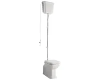 KERASAN WALDORF WC mísa s nádržkou, spodní/zadní odpad, bílá-chrom KERASAN WALDORF WC mísa s nádržkou, spodní/zadní odpad, bílá-chrom