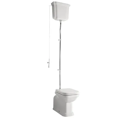 KERASAN WALDORF WC mísa s nádržkou, spodní/zadní odpad, bílá-chrom