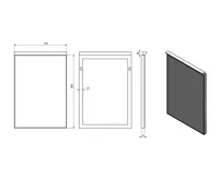 AQUALINE BORA zrcadlo s LED osvětlením a vypínačem 500x700mm, chrom (6)