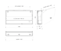 SAPHO CLOE galerka s LED osvětlením 100x50x18cm, dub stříbrný (5)