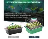 Garden King Minipařeniště s osvětlením 12 sazenic 18,5 x 15 x 14 cm set 5 ks (3)