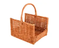 HS Flamingo Koš na dřevo proutěný rovný