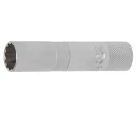 BGS Hlavice nástrčná 3/8&quot; 16 x 90 mm, pro zapalovací svíčky, 12ti hranná s gumou
