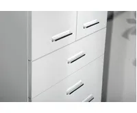 AQUALINE ZOJA/KERAMIA FRESH skříňka vysoká se zásuvkami 50x184x29cm, bílá (6)