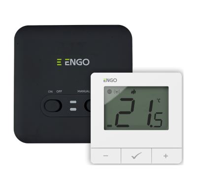 ENGO Controls Bezdrátový termostat E20i-W s ovládáním kotle ON/OFF, Wi-Fi, bílý, ENGO Smart, TUYA