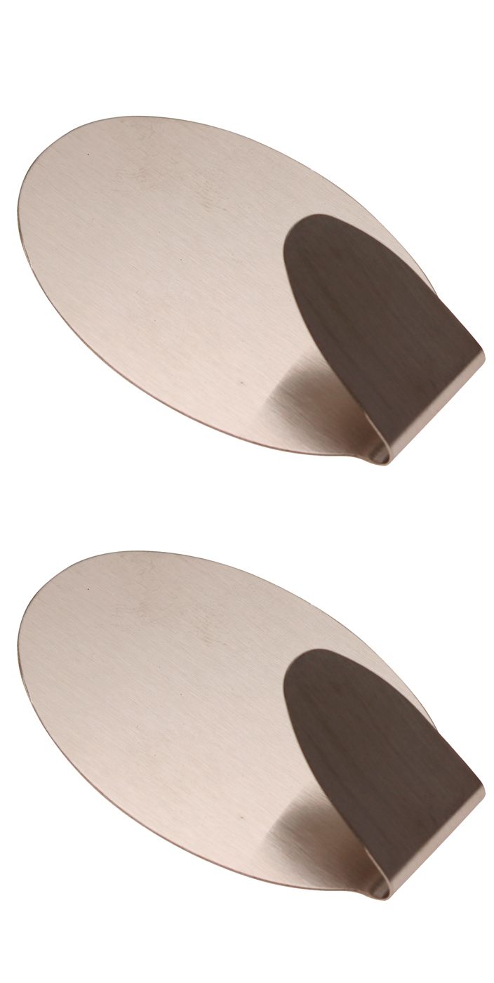 Bgs stainless steel adhesive hooks, 45 x 70 mm, 1.5 kg, 2 pcs.