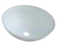 SAPHO TELICA skleněné umyvadlo na desku Ø 42cm, bílá mat SAPHO TELICA skleněné umyvadlo na desku Ø 42cm, bílá mat